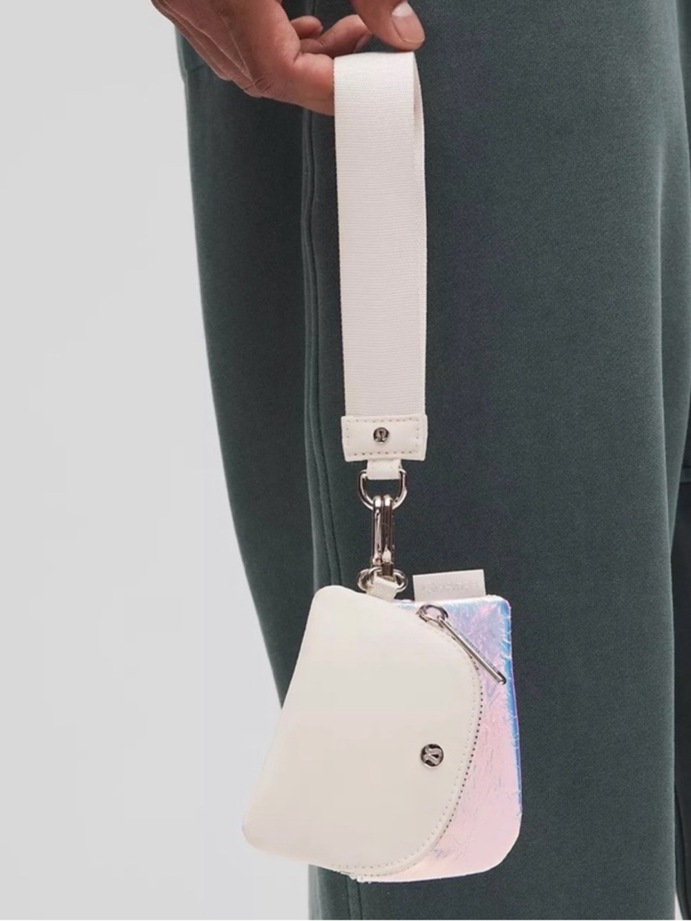 Lululemon Dual Pouch Wristlet Iridescent / Bone NWT - Picture 2 of 6